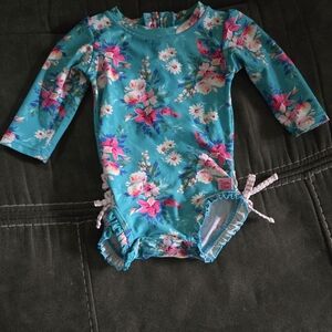 Ruffle butts long sleeve one piece swim suit